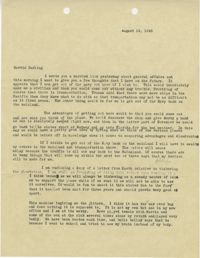 Letter 1 from Sidney Jennings Legendre, August 18, 1945