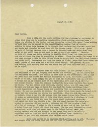 Letter from Sidney Jennings Legendre, August 25, 1945