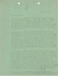Letter from Sidney Jennings Legendre, April 15, 1945