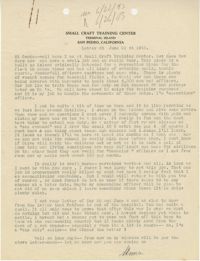 Letter from Armant Legendre, June 21, 1943