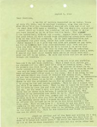 Letter from Sidney Jennings Legendre, August 1, 1944