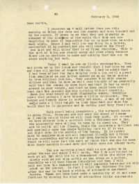 Letter from Sidney Jennings Legendre, February 2, 1944