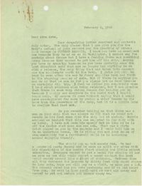 Letter from Sidney Jennings Legendre, February 6, 1945