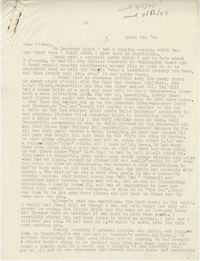 Letter from Gertrude Sanford Legendre, April 5, 1943