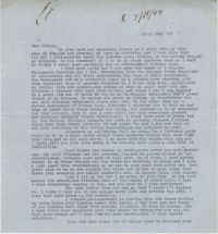 Letter from Gertrude Sanford Legendre, March 28, 1944