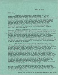 Letter from Sidney Jennings Legendre, April 10, 1943