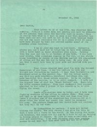 Letter from Sidney Jennings Legendre, December 28, 1942