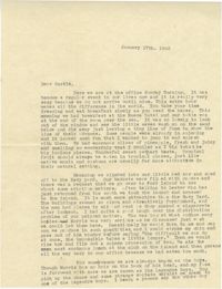 Letter from Sidney Jennings Legendre, January 17, 1943