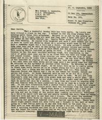 Letter from Sidney Jennings Legendre, January 16, 1944
