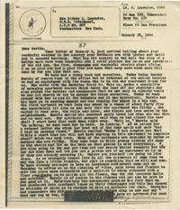 Letter from Sidney Jennings Legendre, January 23, 1944