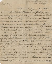 Letter from John F. Grimke to John Paul Grime, February 26, 1779