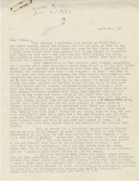 Letter from Gertrude Sanford Legendre, April 2, 1943