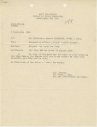 Letter from Armant Legendre, September 9, 1944