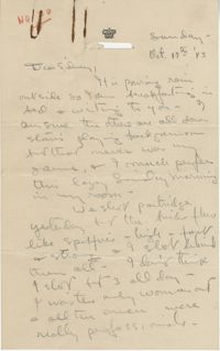Letter from Gertrude Sanford Legendre, October 17, 1943