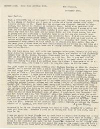 Letter from Olive Legendre, November 27, 1951