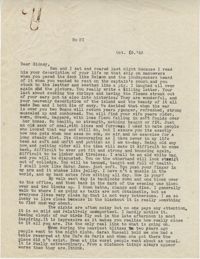 Letter from Gertrude Sanford Legendre, October 19, 1943