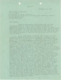 Letter from Sidney Jennings Legendre, December 14, 1944