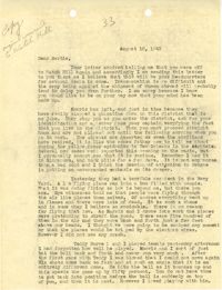 Letter 1 from Sidney Jennings Legendre, August 10, 1943