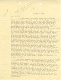 Letter 2 from Sidney Jennings Legendre, August 7, 1943