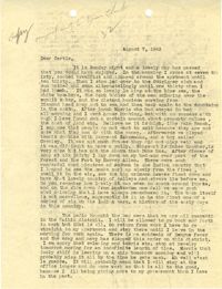 Letter 1 from Sidney Jennings Legendre, August 7, 1943