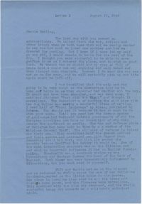 Letter 1 from Sidney Jennings Legendre, August 10, 1942