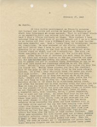 Letter from Sidney Jennings Legendre, February 27, 1943