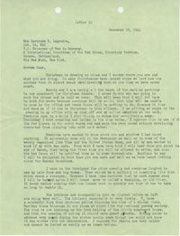 Letter from Sidney Jennings Legendre, December 18, 1944