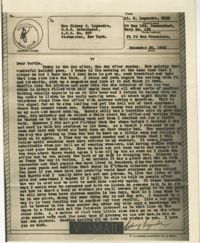 Letter from Sidney Jennings Legendre, December 20, 1943