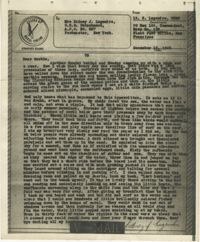 Letter from Sidney Jennings Legendre, December 13, 1943