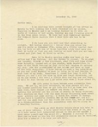 Letter from Sidney Jennings Legendre, December 13, 1942