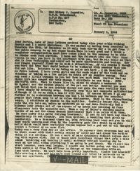 Letter from Sidney Jennings Legendre, January 1, 1944