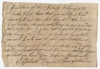 Petition from Elisabeth Daylee Shane to the St. Andrew's Society