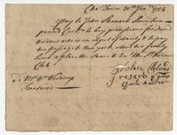 Treasurer's note from the St. Andrew's Society