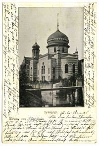 Gruss aus Pforzheim. Synagoge.
