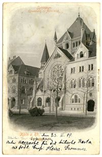 Köln a. Rh. Synagoge. Einwiehung: 22 März 1899.