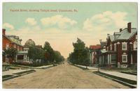 Fayette Street, showing Temple Israel, Uniontown, Pa.