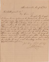 191. J. Robert Coburn to James B. Heyward -- January 28, 1863