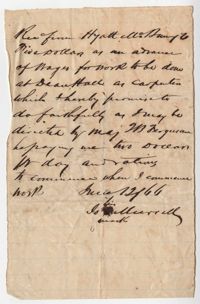 300. Note of an advance on pay to a freedman carpenter -- June 12, 1866