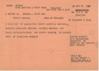 Telegram requesting a meeting with the County Council