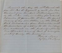194. Receipt of note between Frank Myers and James B. Heyward -- March 13, 1863