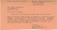 Telegram to Senator Robert Scarborough from Isaiah Bennett