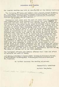 12. January 19, 1943 Minutes