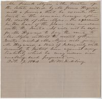 219. Note seeking Bond of Indemnity for James B. Heyward -- October 19, 1864
