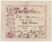 542.  Marriage certificate -- June 17, 1873