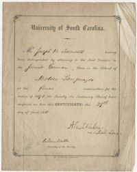 535.  Certificate of high marks in German -- June 29, 1868