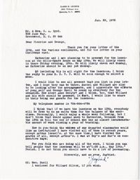 Letter from James Arthur, January 22, 1972