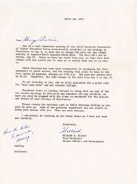 Letter from Willard Silcox, April 12, 1972