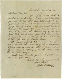 Letter from John R. Beaty to his wife Melvina, March 13, 1861