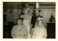 Mabel Pollitzer (bottom right) and women with hand-made hats