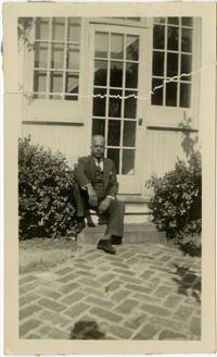 Herbert U. Seabrook, Sr. sitting on doorstep